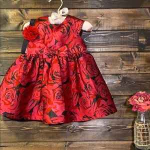 🧶 TheChildren's place black & red BB girl dress